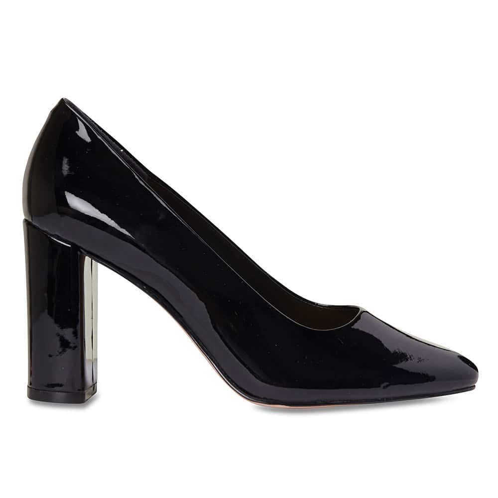 Piper Heel in Black Patent