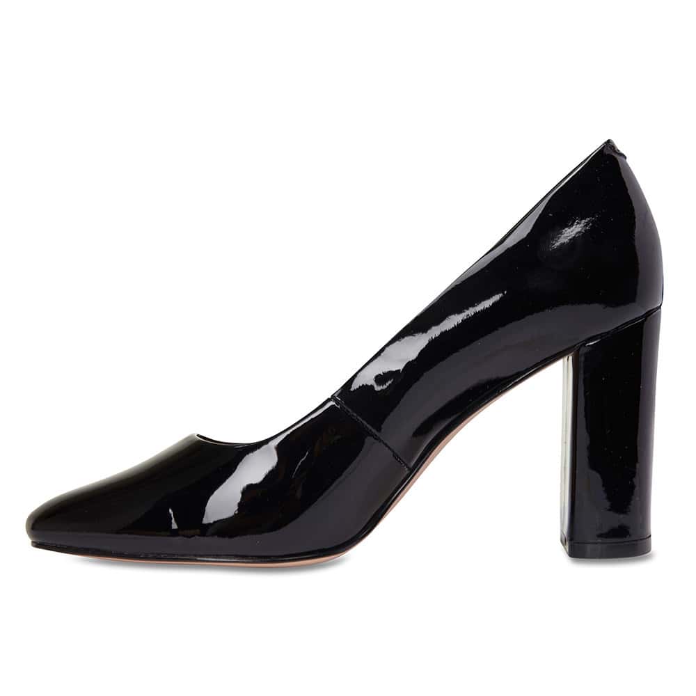 Piper Heel in Black Patent