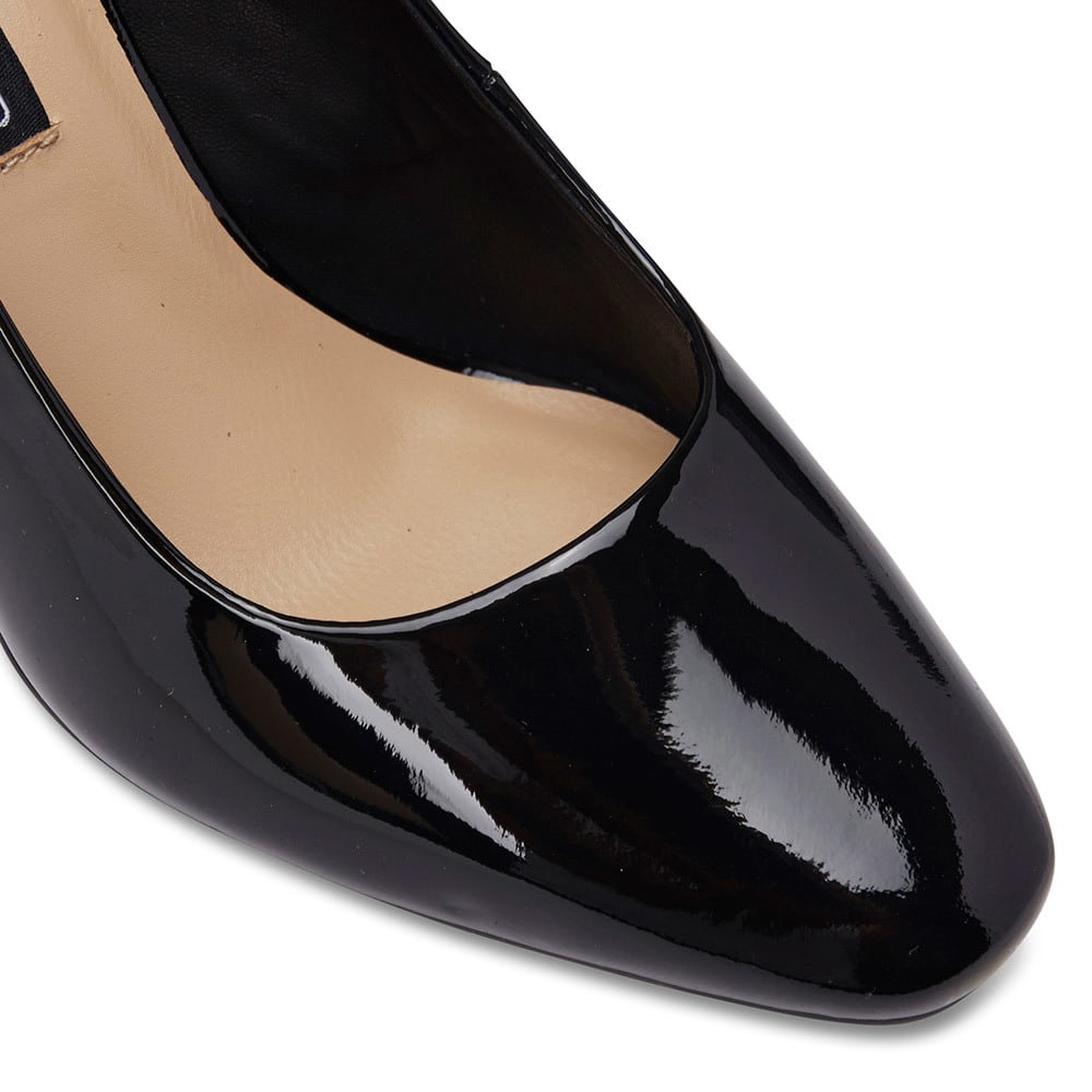 Piper Heel in Black Patent