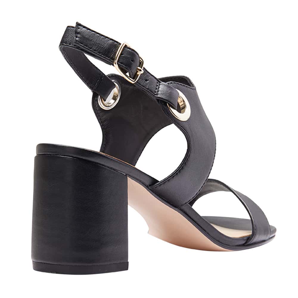 Pride Heel in Black Leather