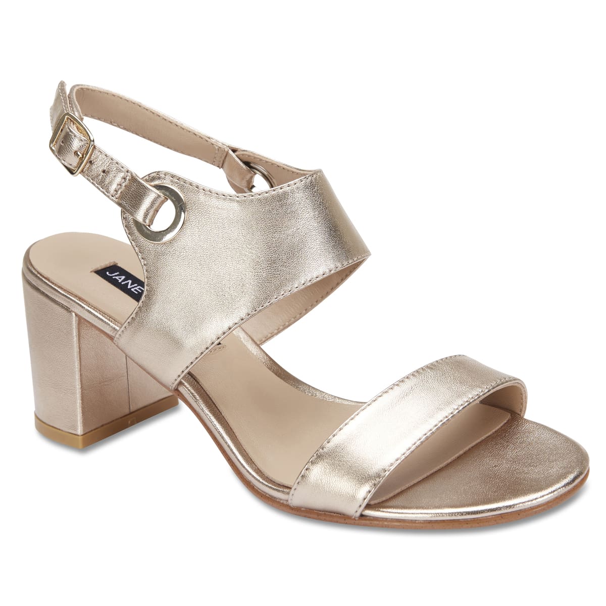 Pride Heel in Gold Metallic Leather