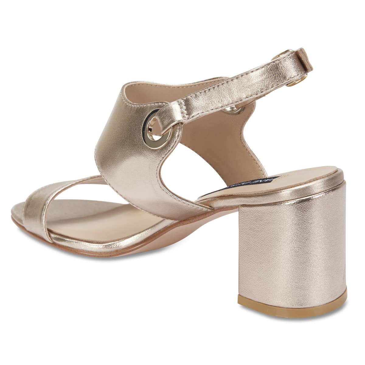 Pride Heel in Gold Metallic Leather