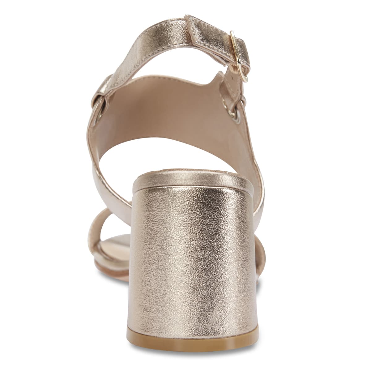 Pride Heel in Gold Metallic Leather