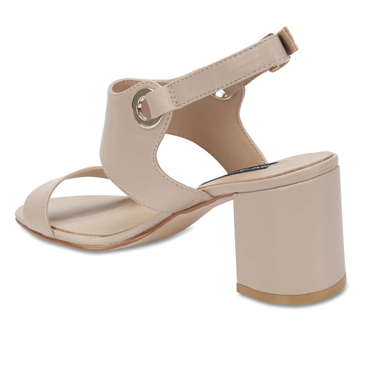 Pride Heel in Nude Leather