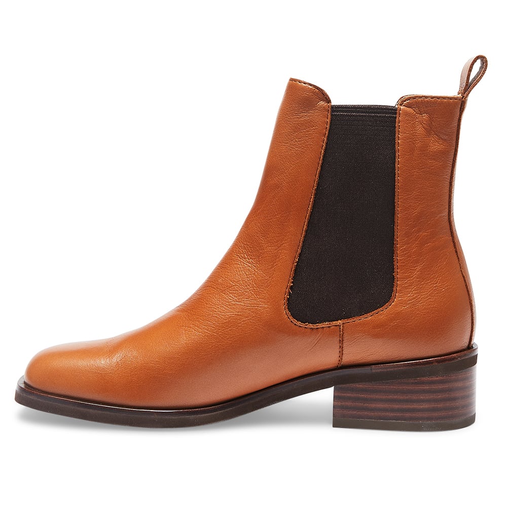 Sarah Rafferty Leather Boot Rafferty Boot in Tan Leather | Jane Debster | Shoe HQ