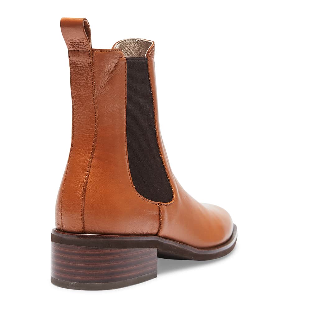 Sarah Rafferty Leather Boot Rafferty Boot in Tan Leather | Jane Debster | Shoe HQ