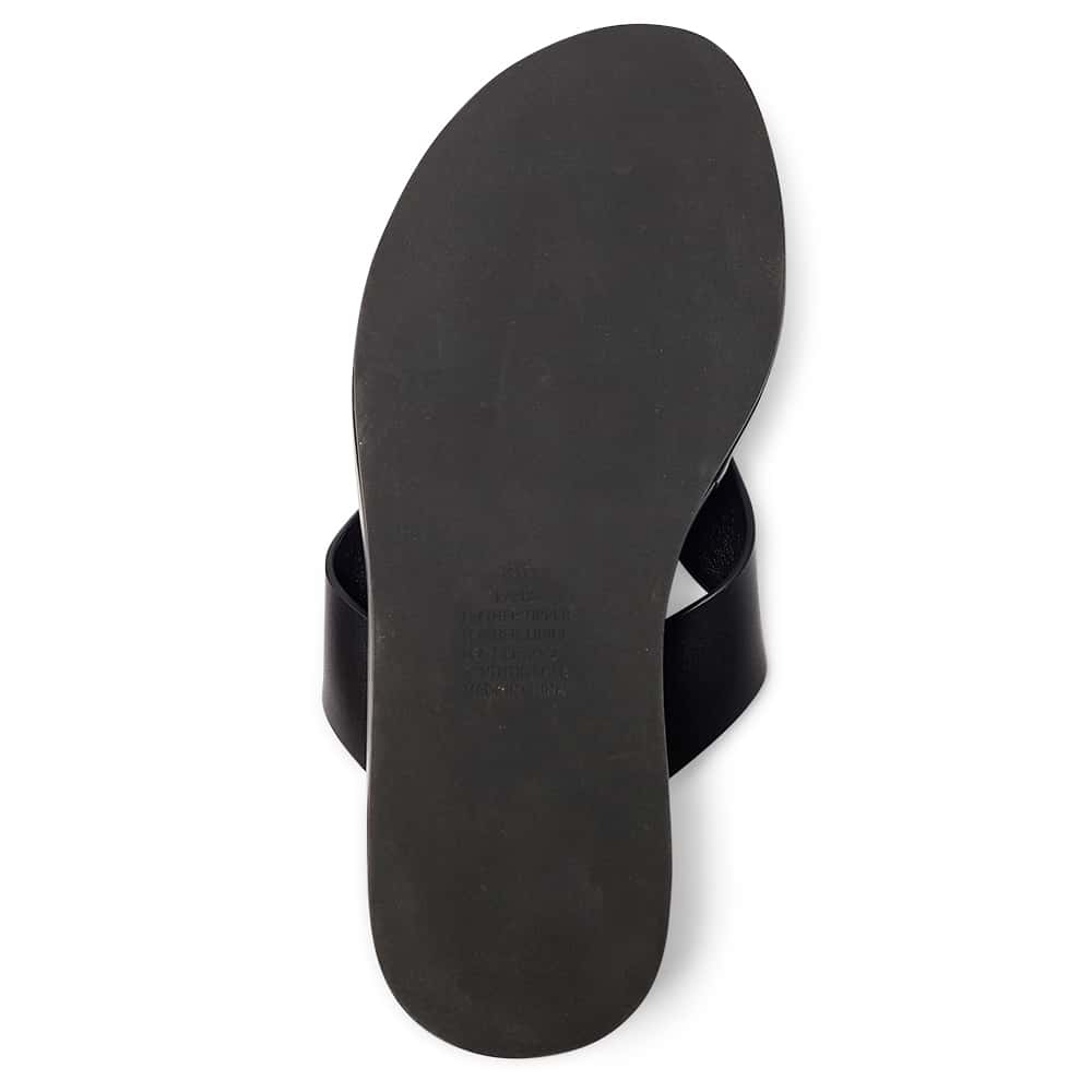 Rally Slide in Black Leather