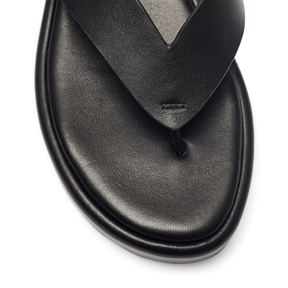 Rally Slide in Black Leather