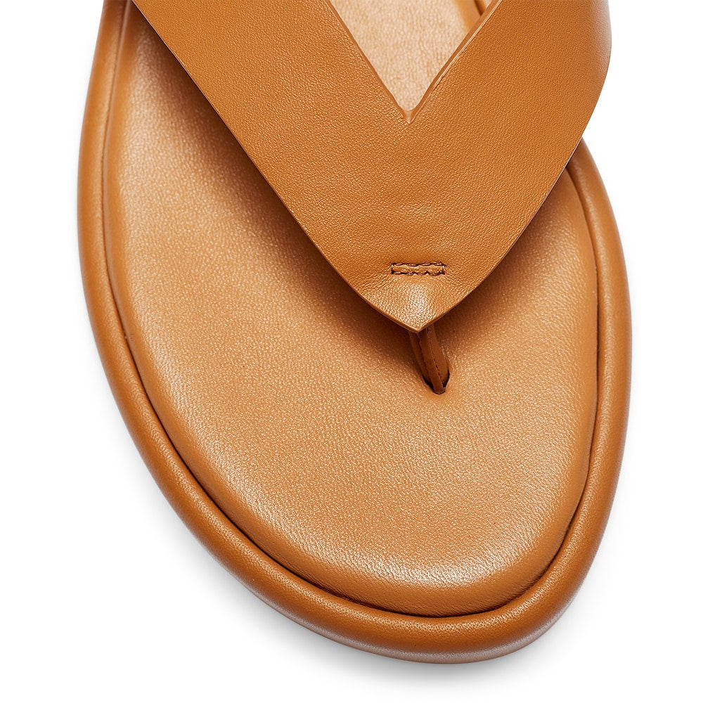 Rally Slide in Tan Leather