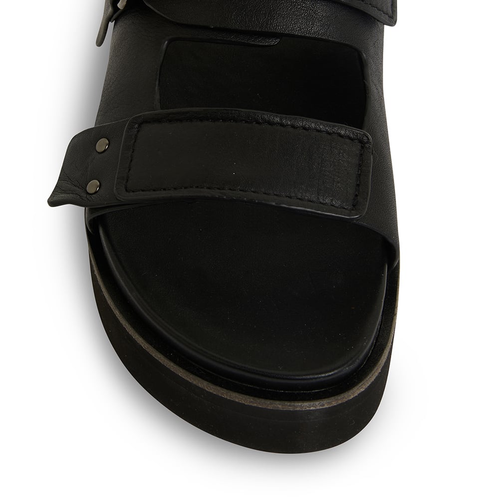 Samba Sandal in Black Leather
