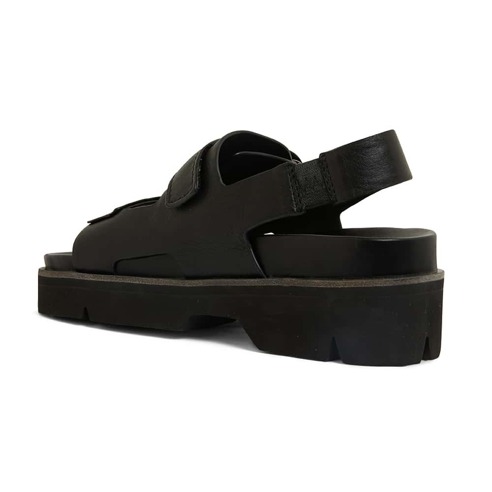 Samba Sandal in Black Leather