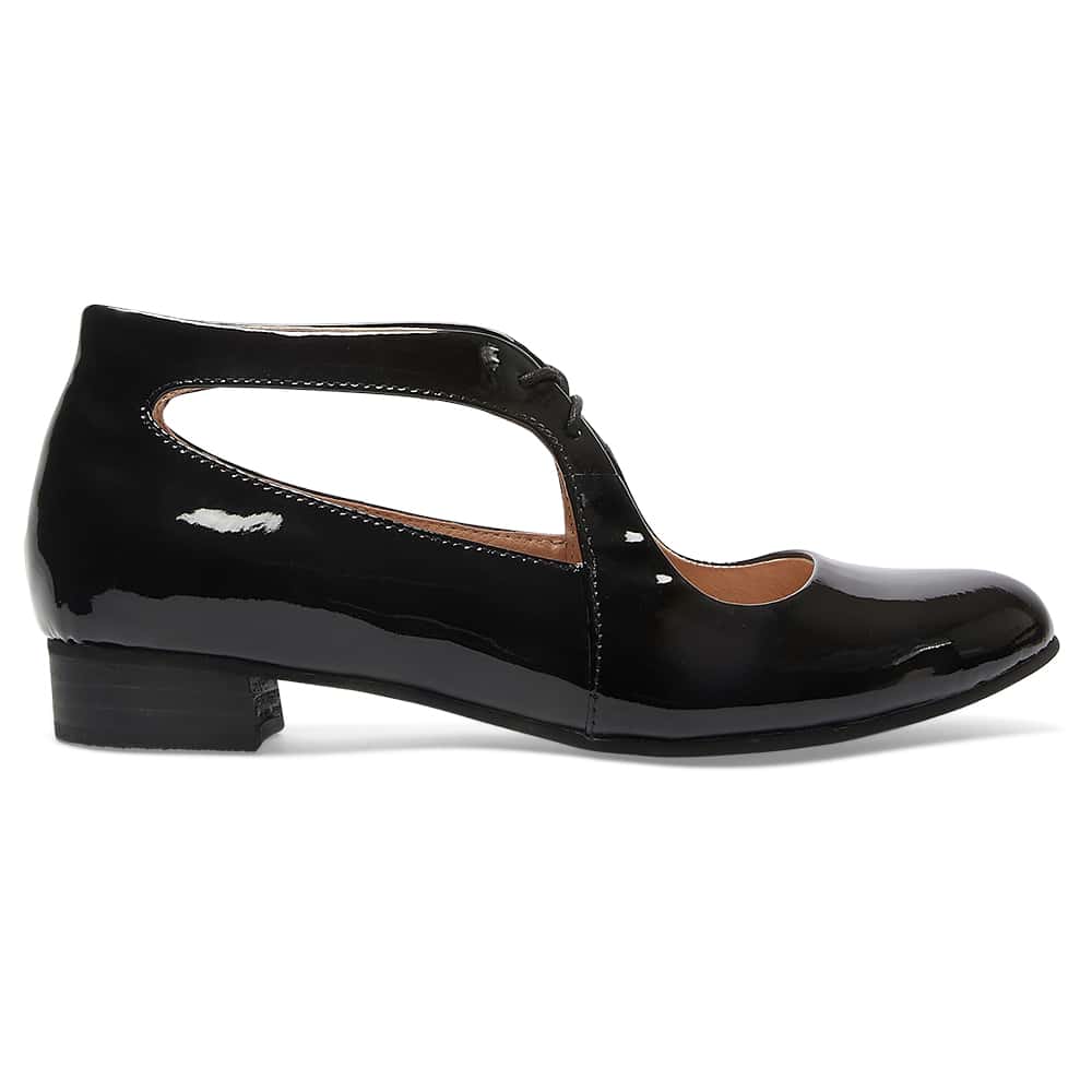 Sasha Heel in Black Patent
