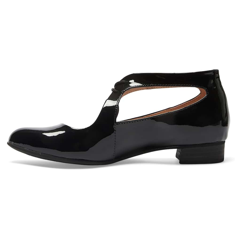 Sasha Heel in Black Patent