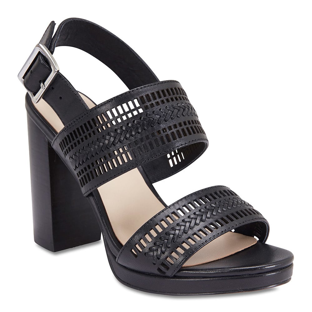 Scorpio Heel in Black Leather