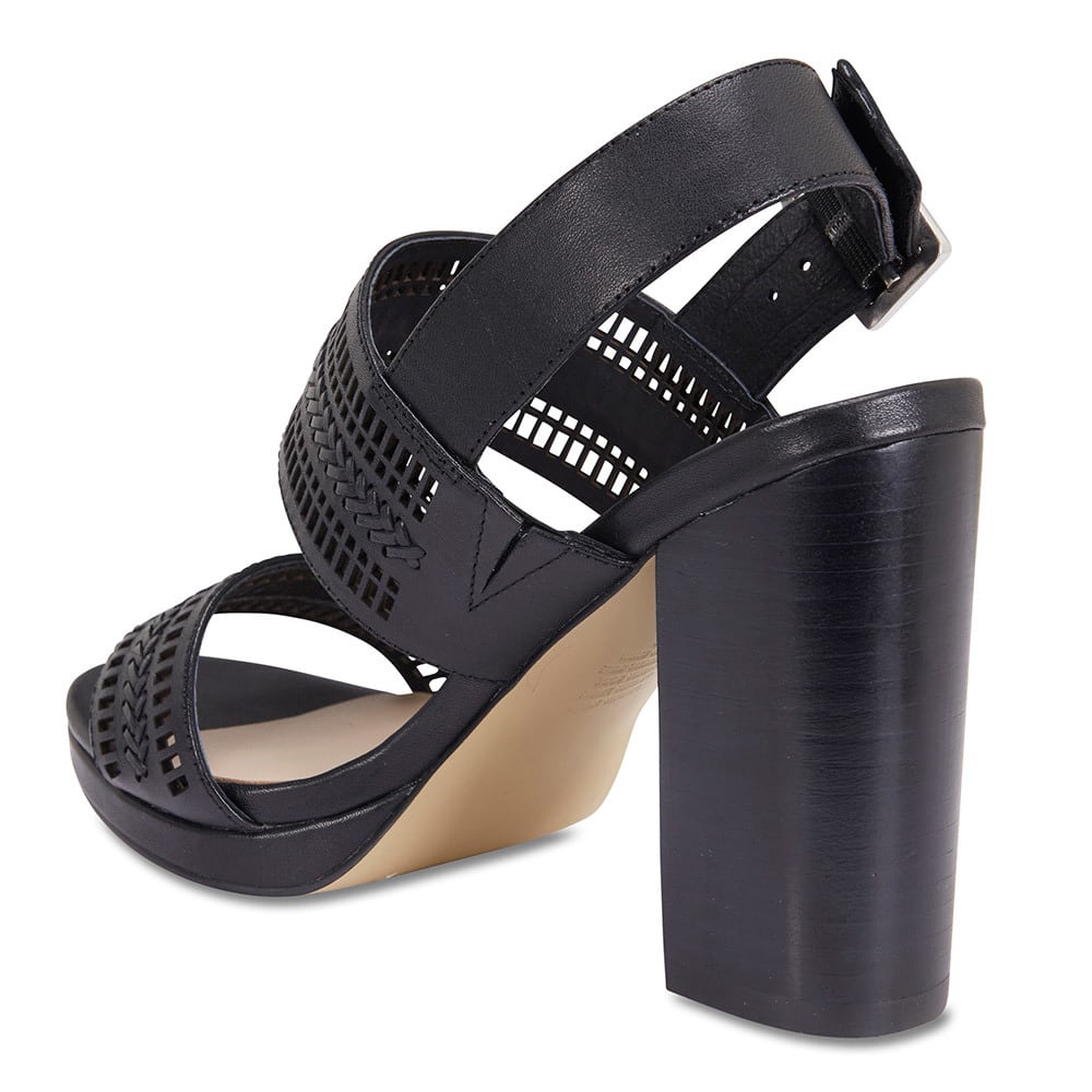 Scorpio Heel in Black Leather