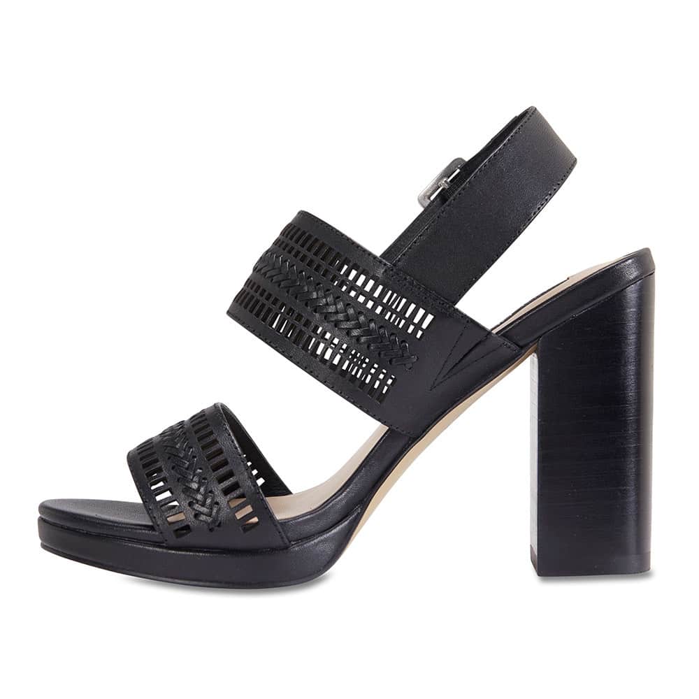 Scorpio Heel in Black Leather