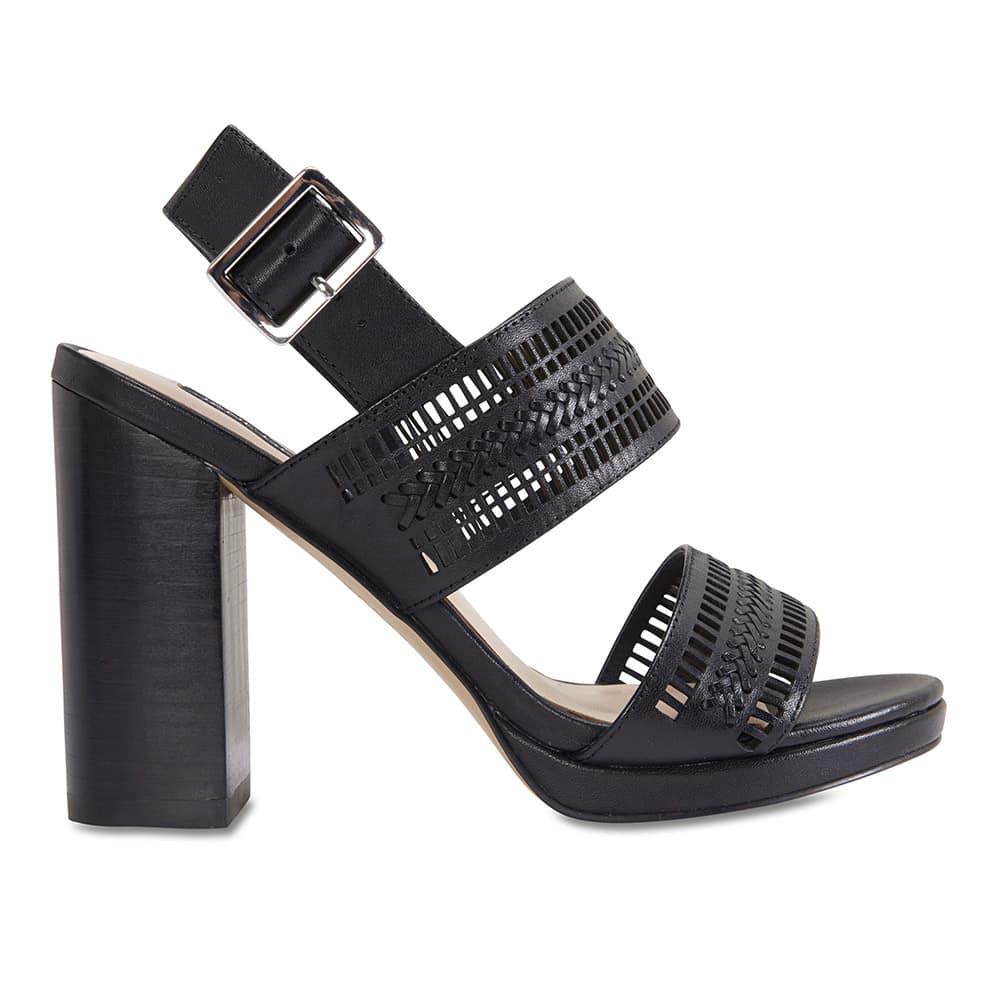 Scorpio Heel in Black Leather