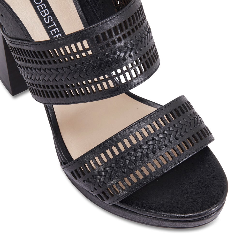 Scorpio Heel in Black Leather