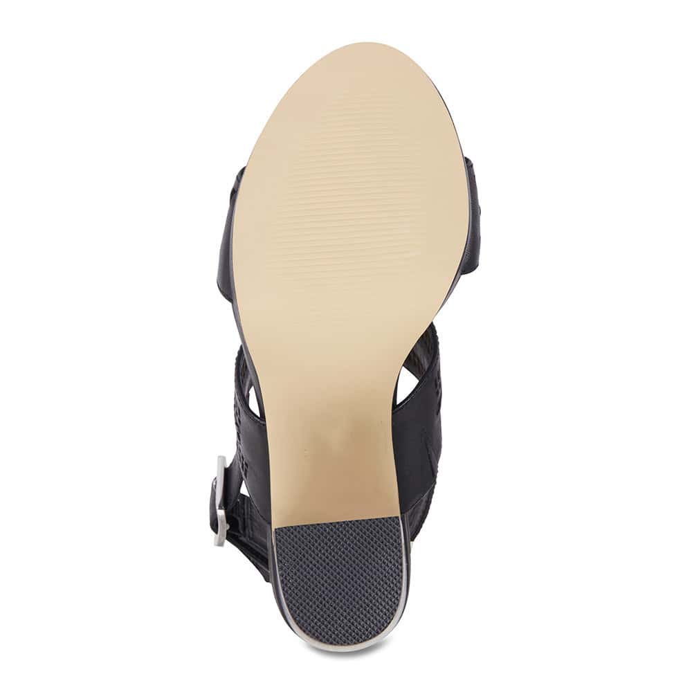 Scorpio Heel in Black Leather