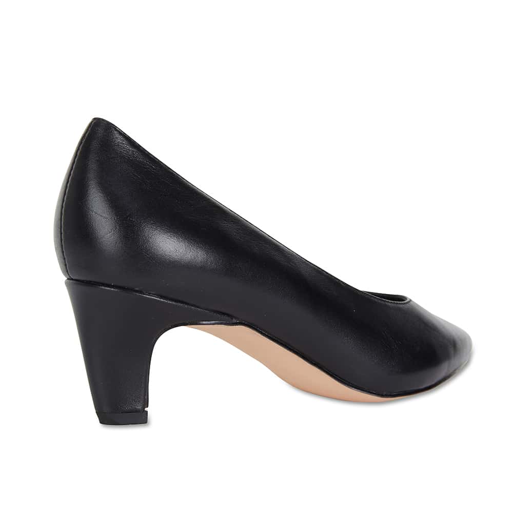 Seduce Heel in Black Leather