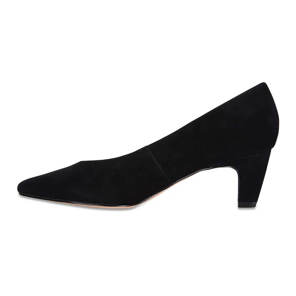 Seduce Heel in Black Suede