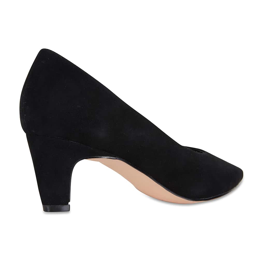 Seduce Heel in Black Suede