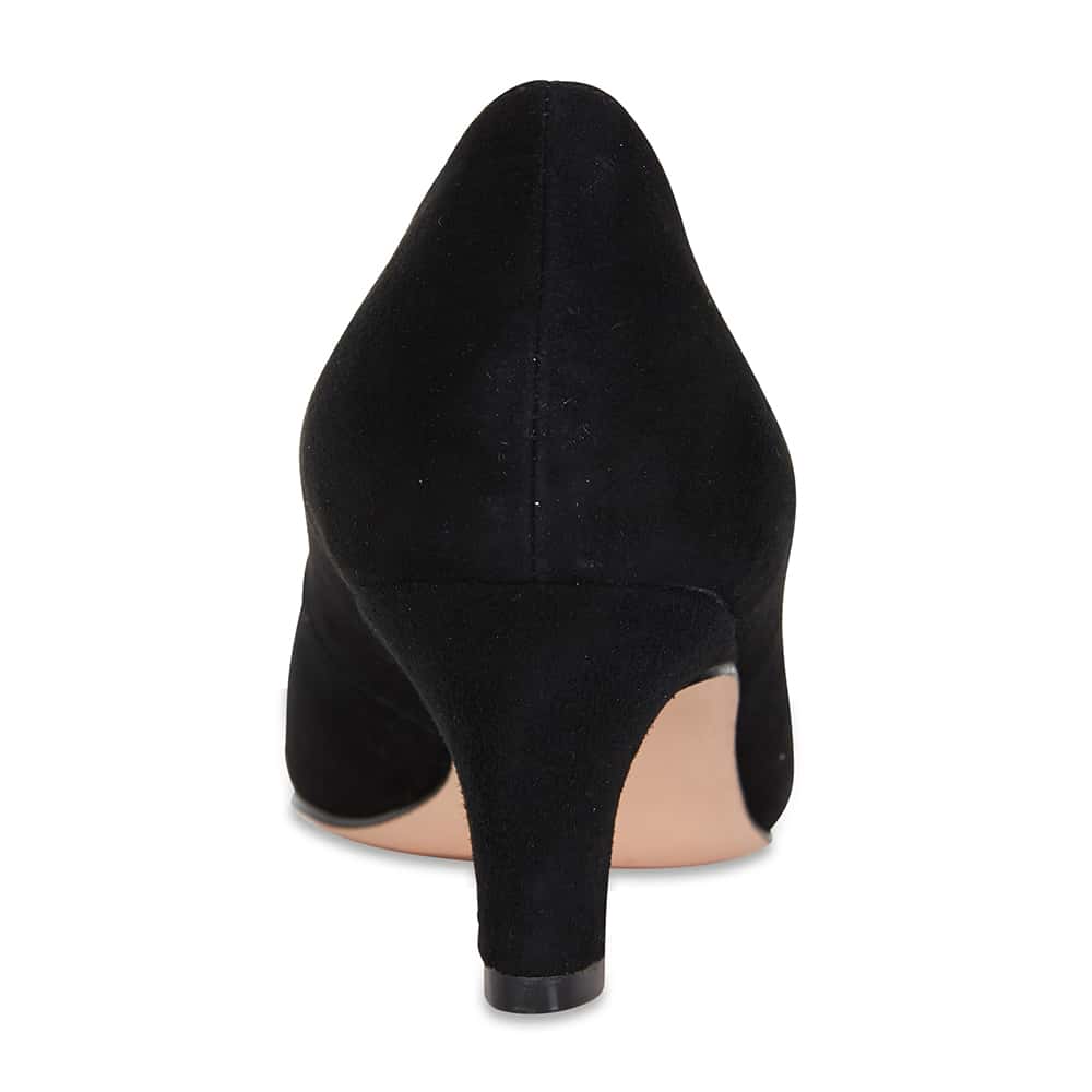 Seduce Heel in Black Suede