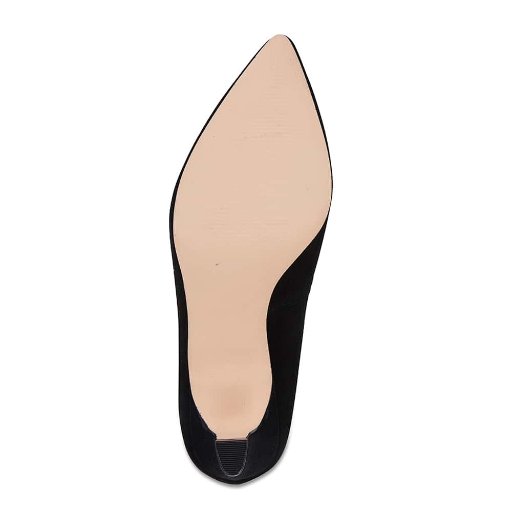 Seduce Heel in Black Suede