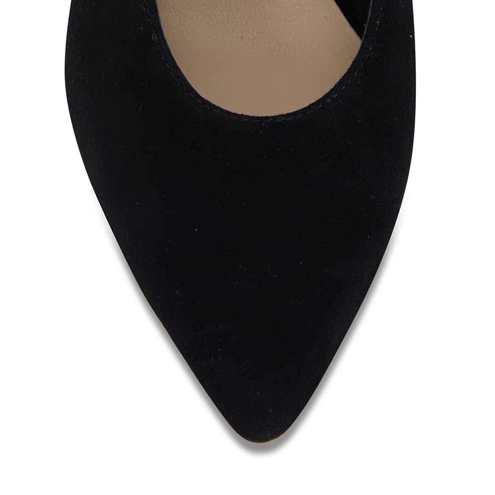 Seduce Heel in Black Suede