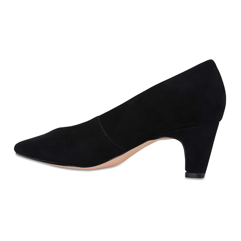 Seduce Heel in Black Suede