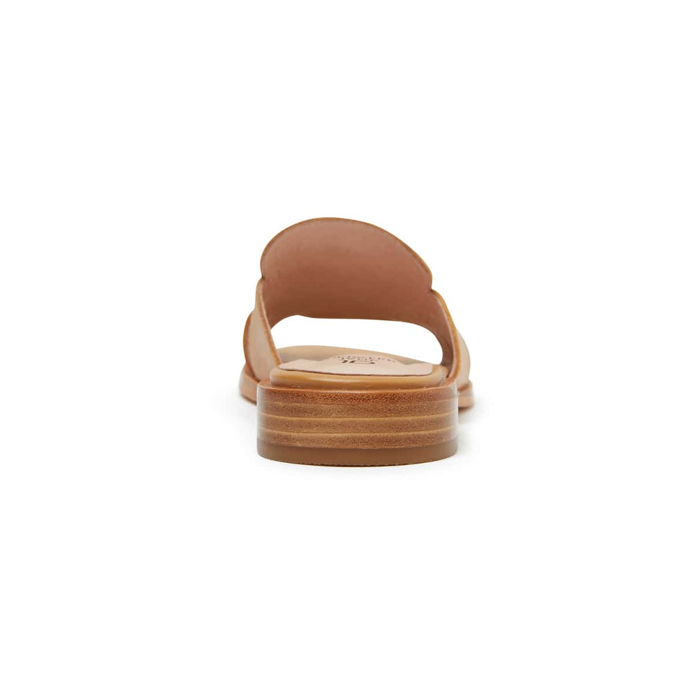 Taboo Slide in Tan Leather