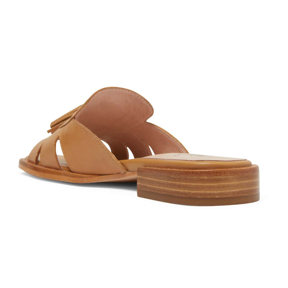 Taboo Slide in Tan Leather
