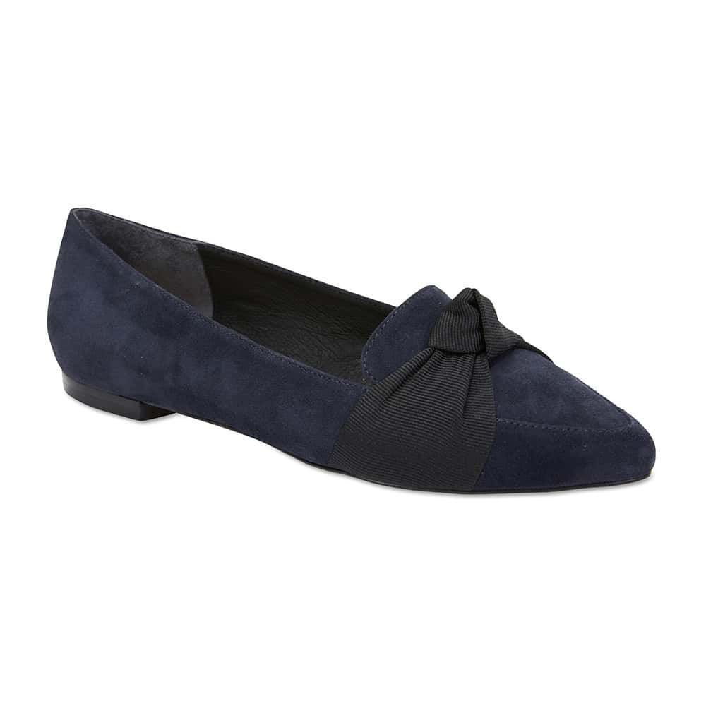 Tango Flat in Navy Suede