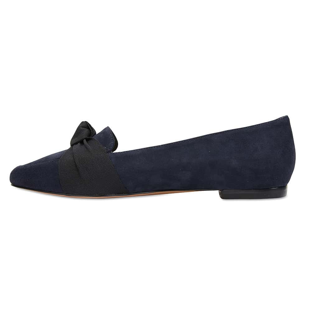 Tango Flat in Navy Suede