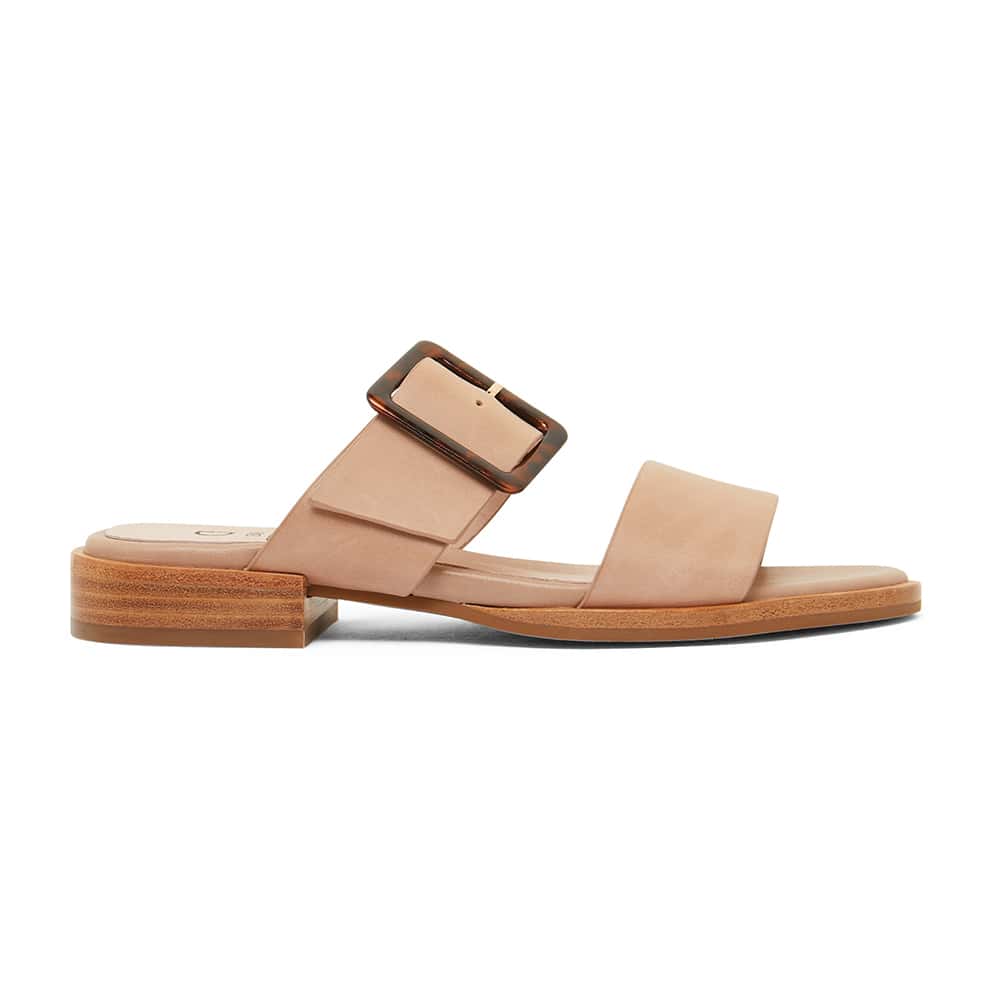 Tanya Slide in Nude Leather