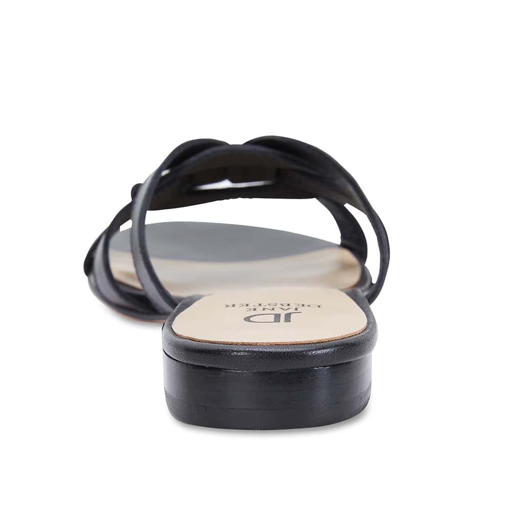 Tegan Slide in Black Leather