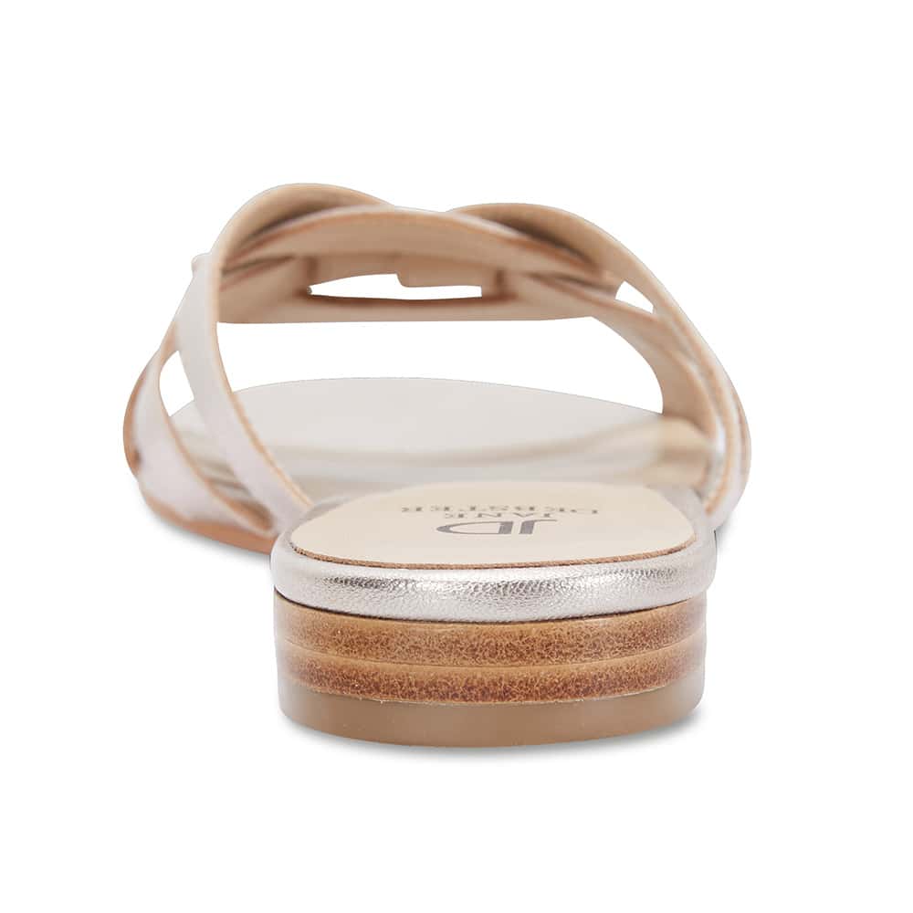 Tegan Slide in Soft Gold Leather