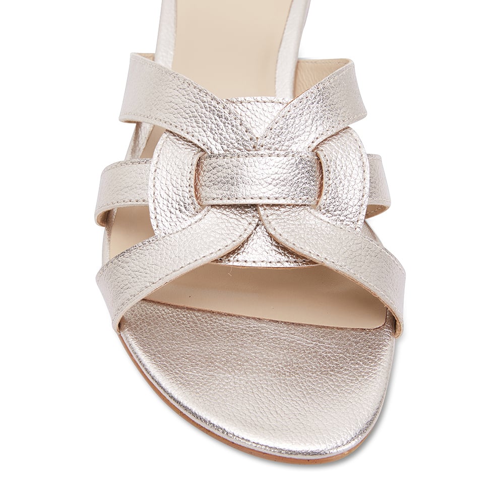 Tegan Slide in Soft Gold Leather