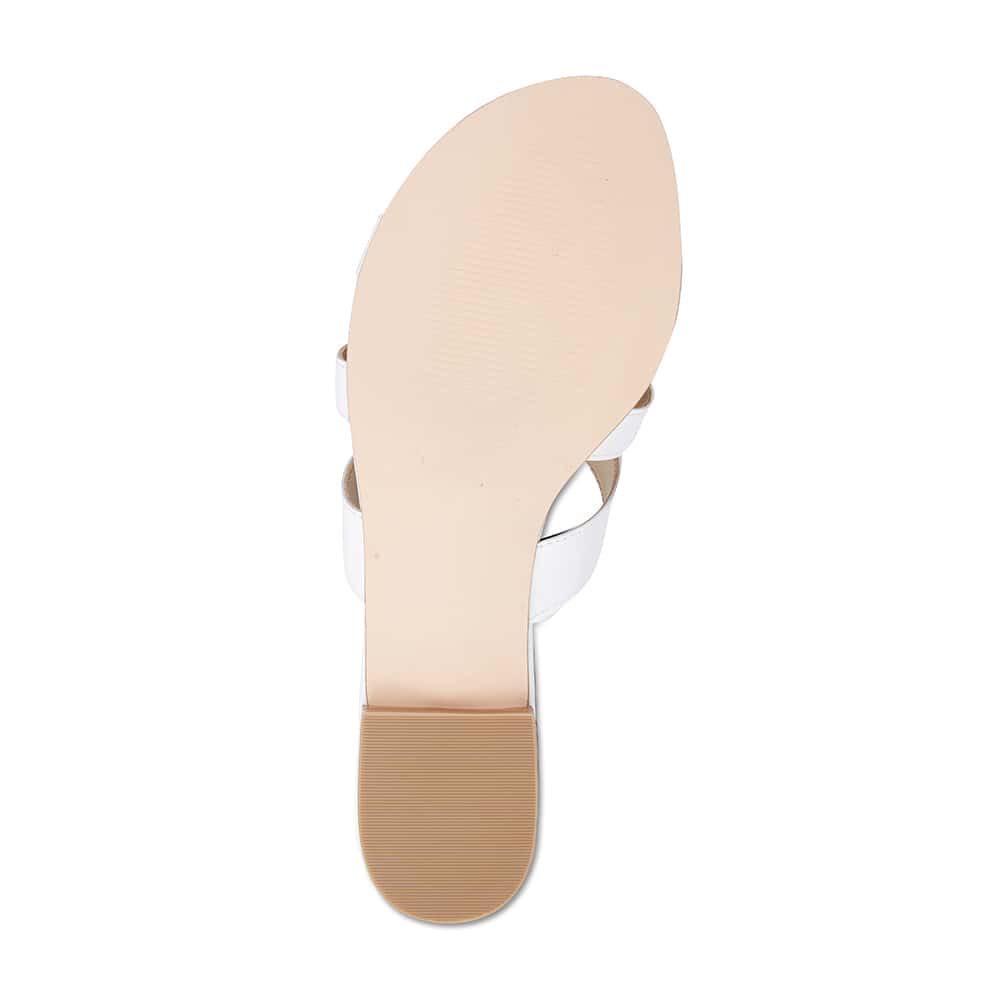 Tegan Slide in White Leather