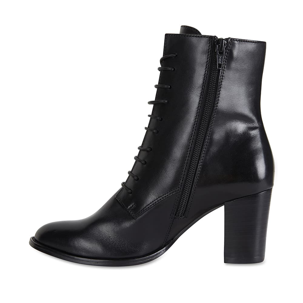 Jane Debster | Token Boot in Black Hi Shine Leather