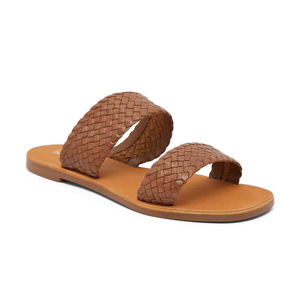 Tora Slide in Cognac Leather