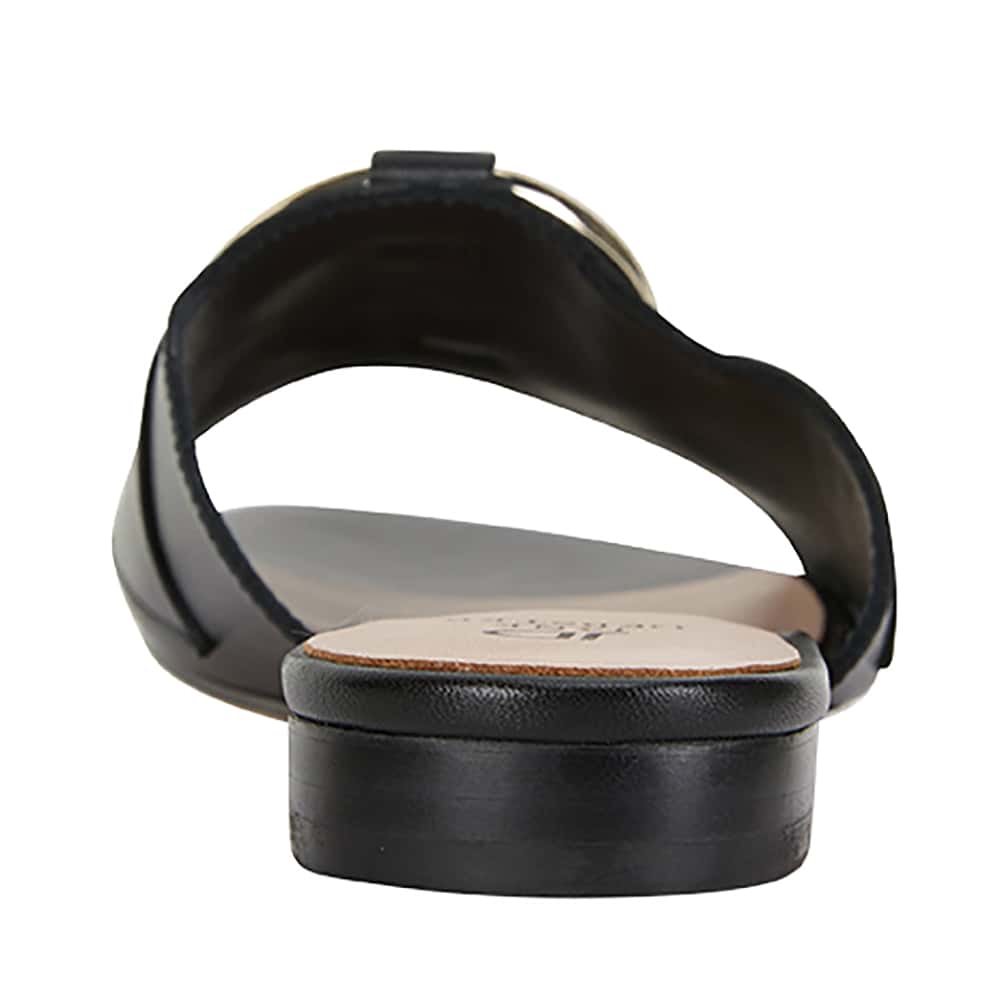 Trinity Slide in Black Leather
