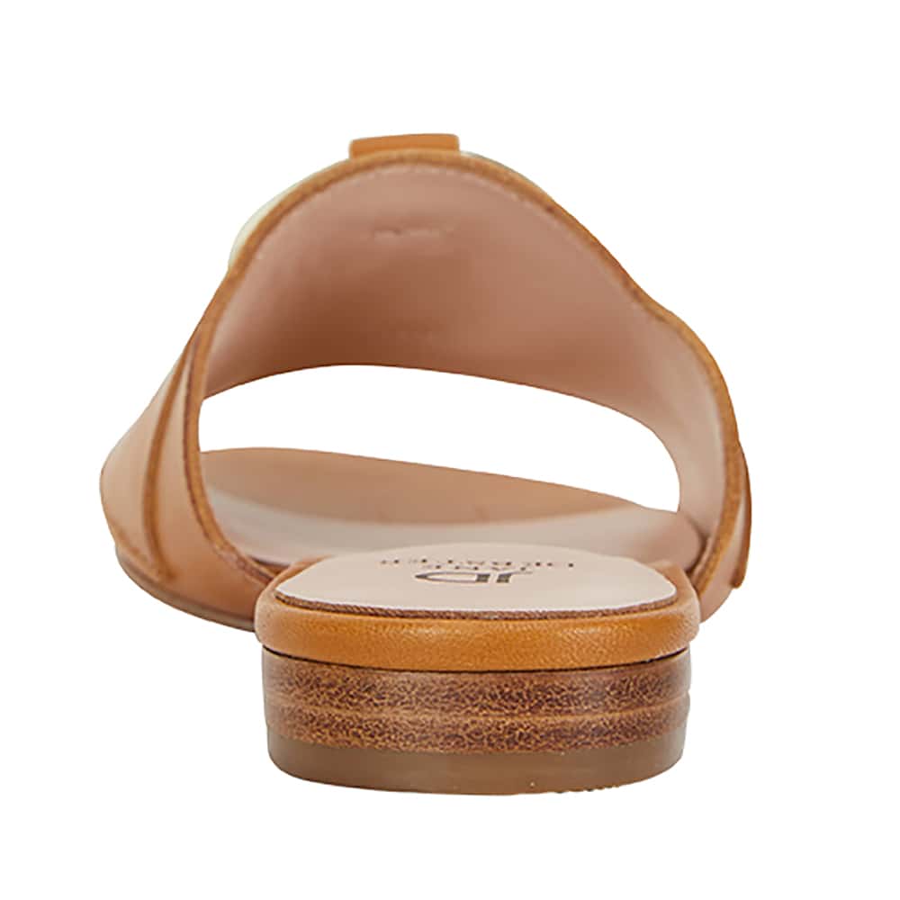 Trinity Slide in Light Tan Leather
