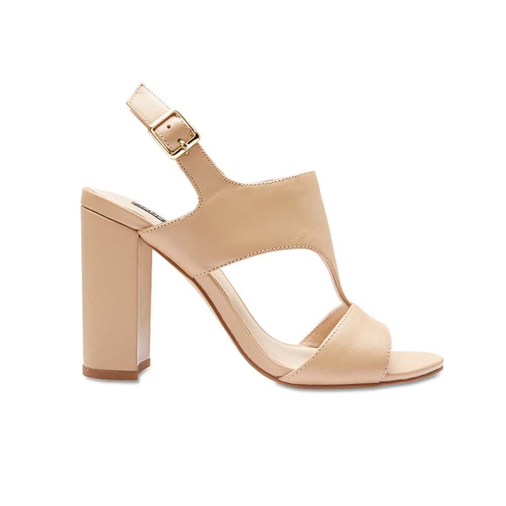 Wizard Heel in Nude Leather