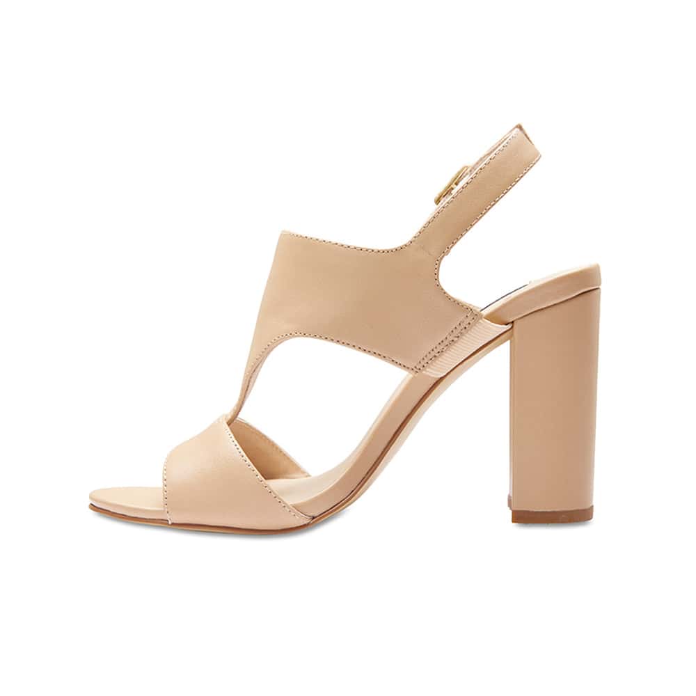Wizard Heel in Nude Leather