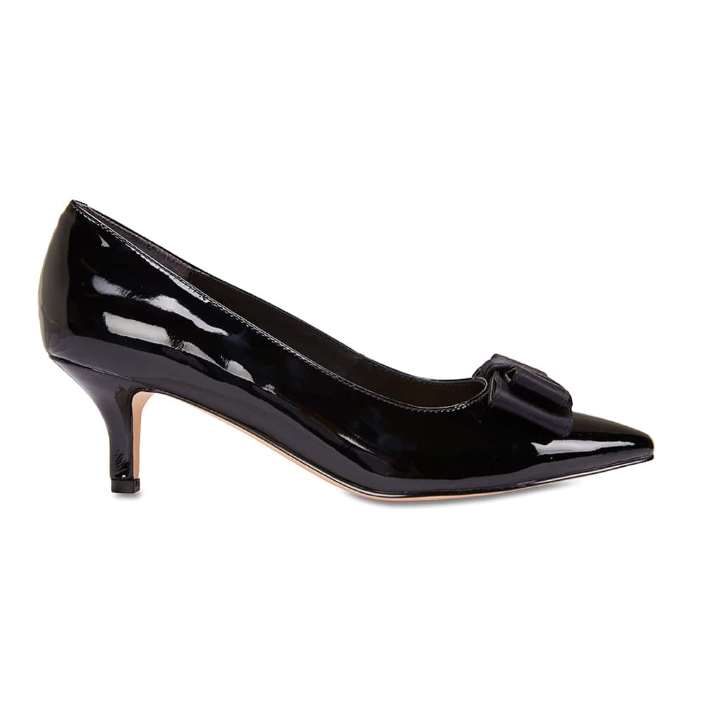 Zara Heel in Black Patent