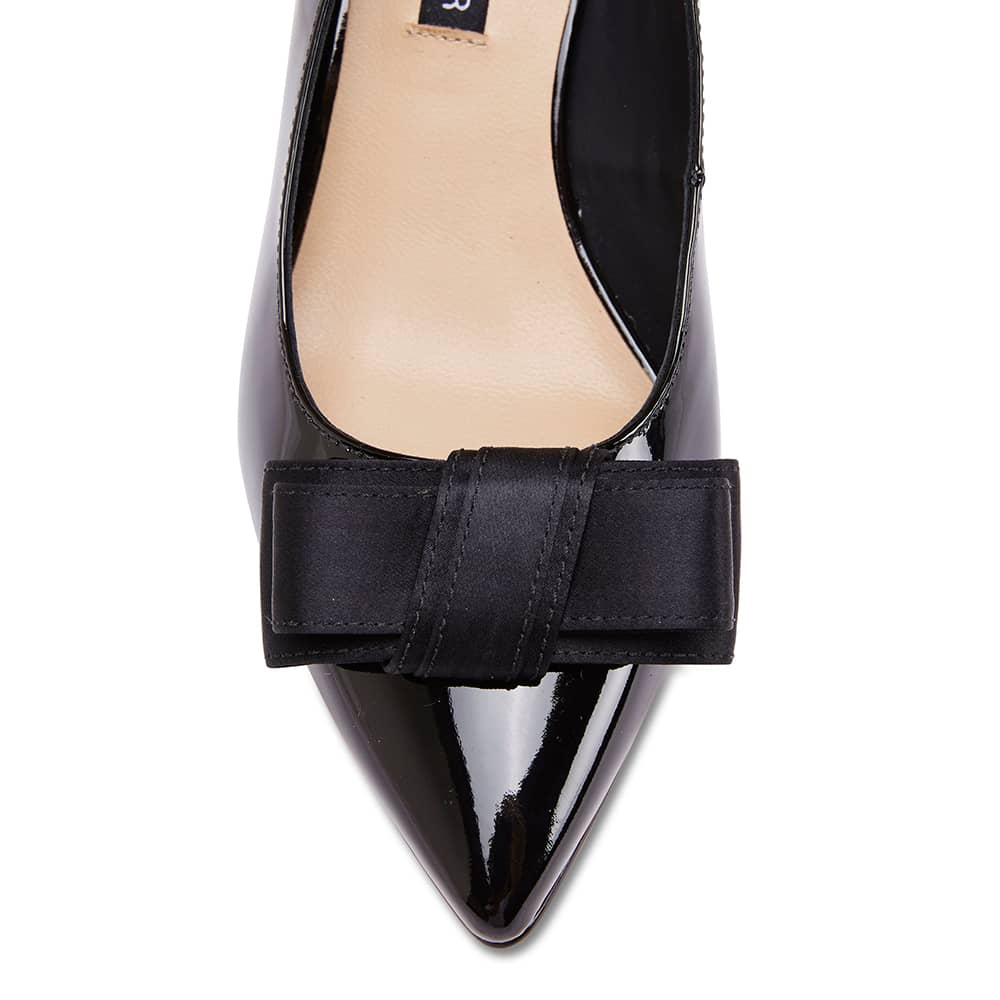 Zara Heel in Black Patent
