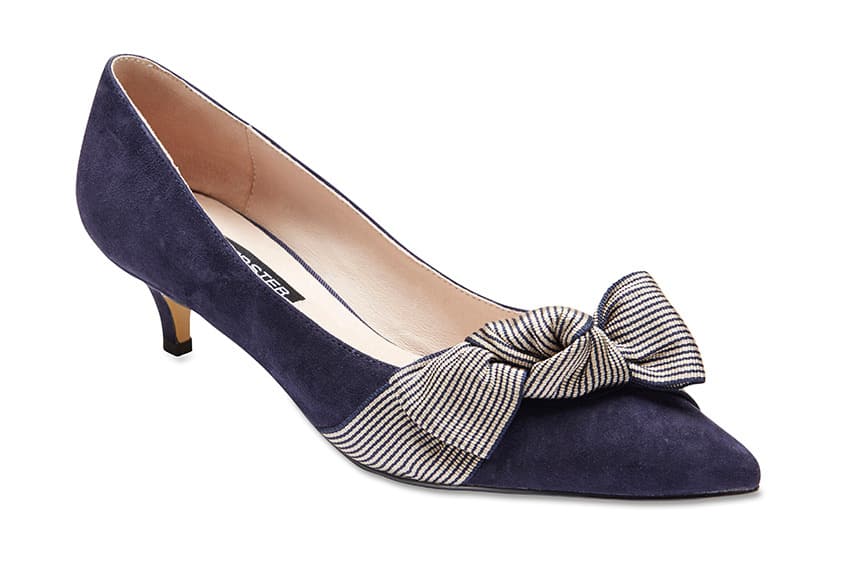Ziggy Heel in Navy Suede