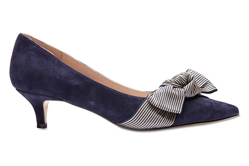 Ziggy Heel in Navy Suede
