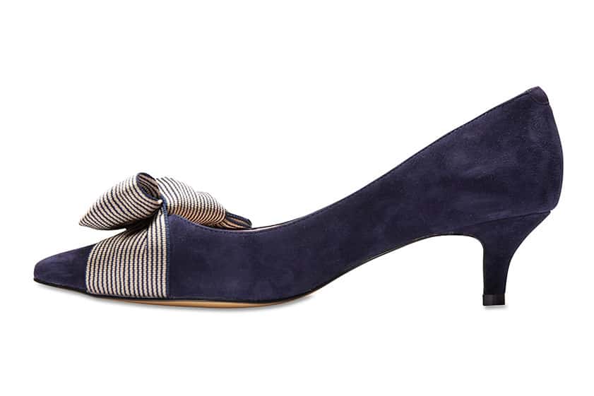 Ziggy Heel in Navy Suede